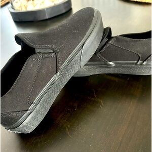 Black slip on Vans